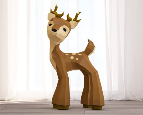 Papercraft de faon en origami