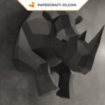 Papercraft di rinoceronte a metà in origami 3D