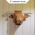 Papercraft gratuit de vache Highland en origami