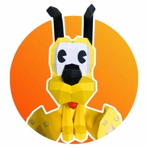 Papercraft von Pluto in Origami