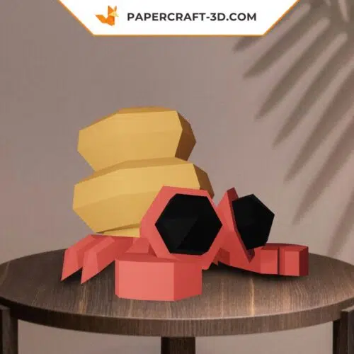Papercraft bernard l’hermite en origami 3D