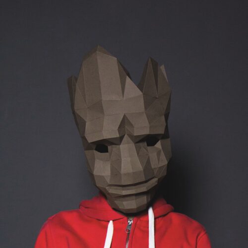 Papercraft maschera di Groot in origami