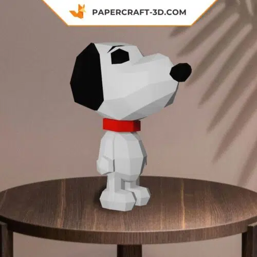 Papercraft von Snoopy im 3D-Origami