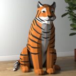 Papercraft di tigre in origami PDF