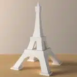 Papercraft da Torre Eiffel em origami 3D