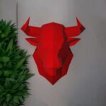 Papercraft testa di toro in origami 3D