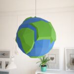 Papercraft de la planète Terre en origami 3D