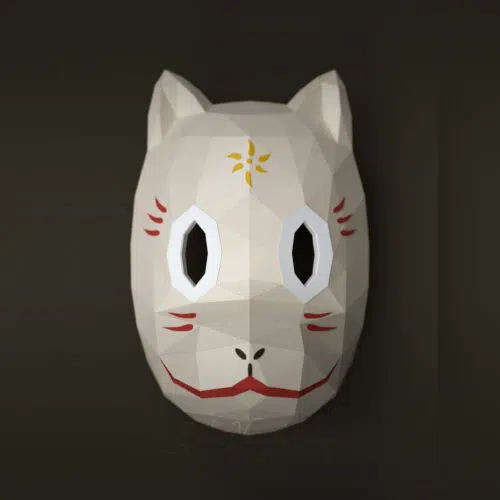 Papercraft maschera di Gin in origami 3D