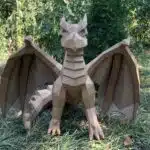 Papercraft Drache in 3D Origami