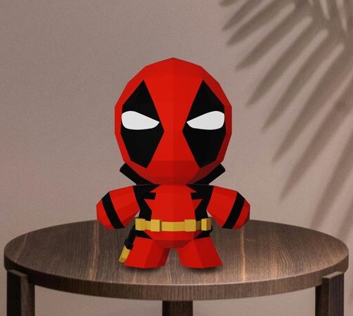 Papercraft de bébé Deadpool en origami 3D