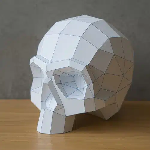Papercraft de crâne humain gratuit