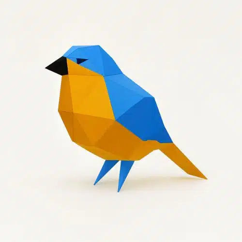 Papercraft de moineau en origami 3D