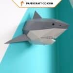 Papercraft de requin en origami 3D