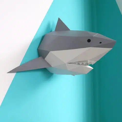 Papercraft de requin en origami 3D