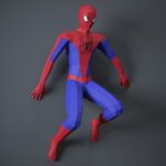 Papercraft de Spiderman mural en origami 3D