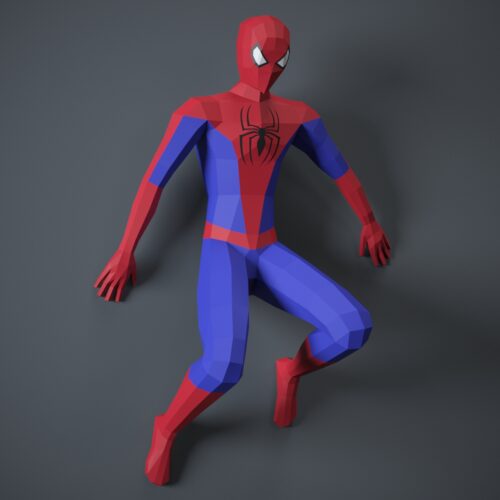 Papercraft di Spiderman da muro in origami 3D