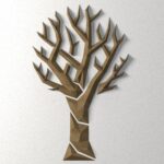 Papercraft d'arbre murale simpliste en origami 3D