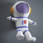 Papercraft d'astronaute en origami 3D