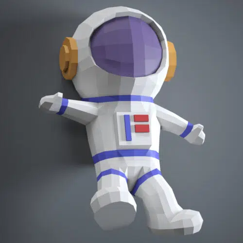 Papercraft d'astronaute en origami 3D