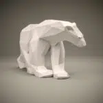 Papercraft d'ours polaire en origami