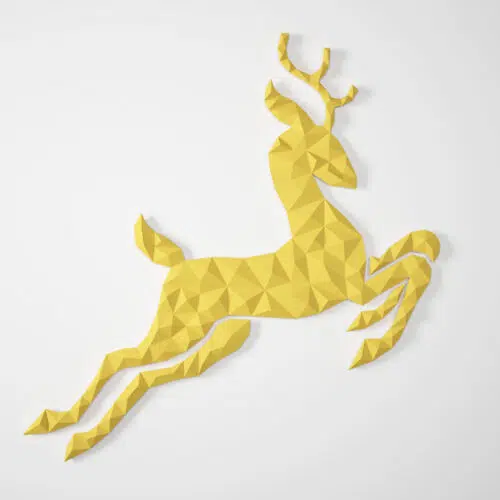 Papercraft de décoration murale de cerf en origami PDF