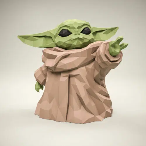 Papercraft de bébé Yoda star wars en origami