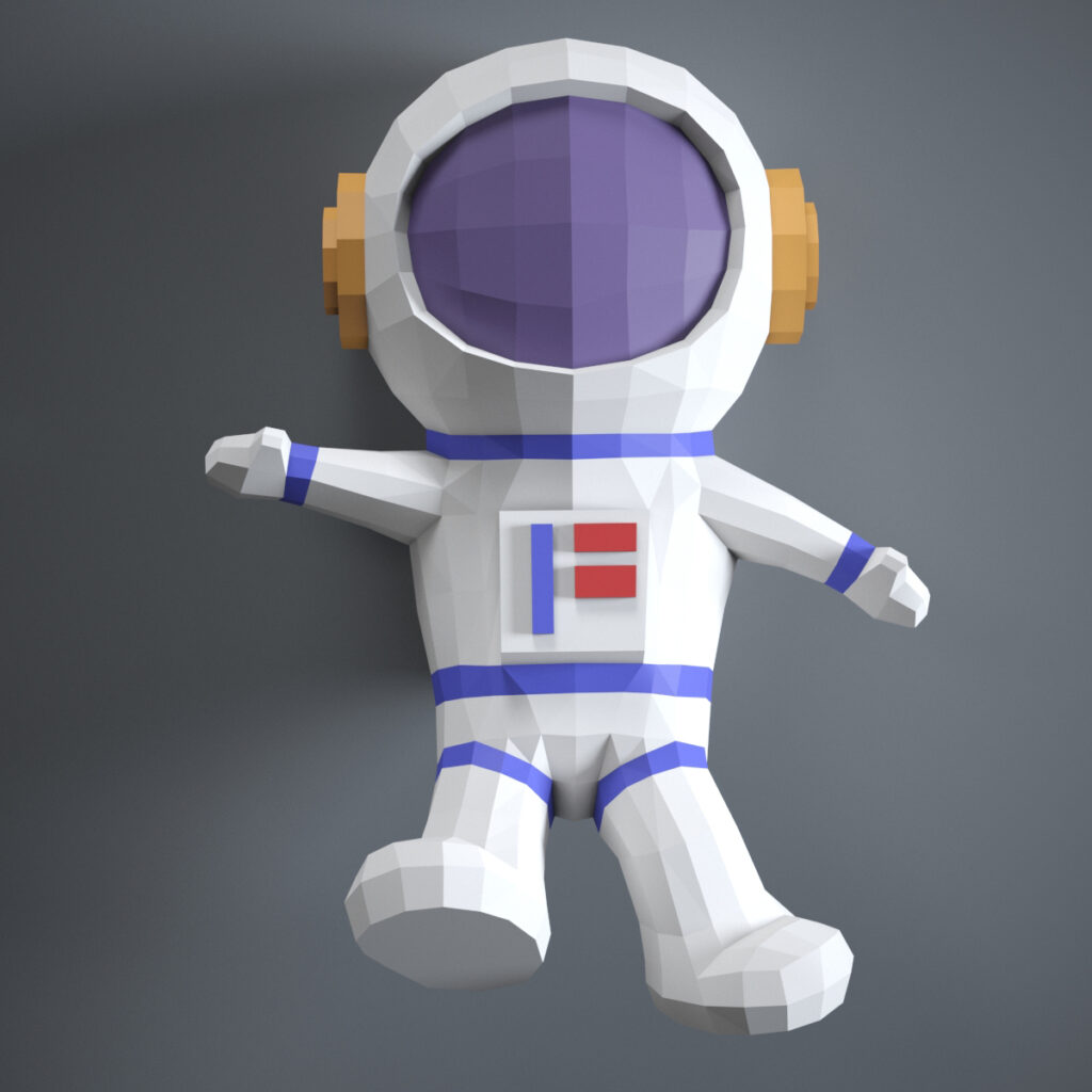 Papercraft d'astronaute en origami 3D