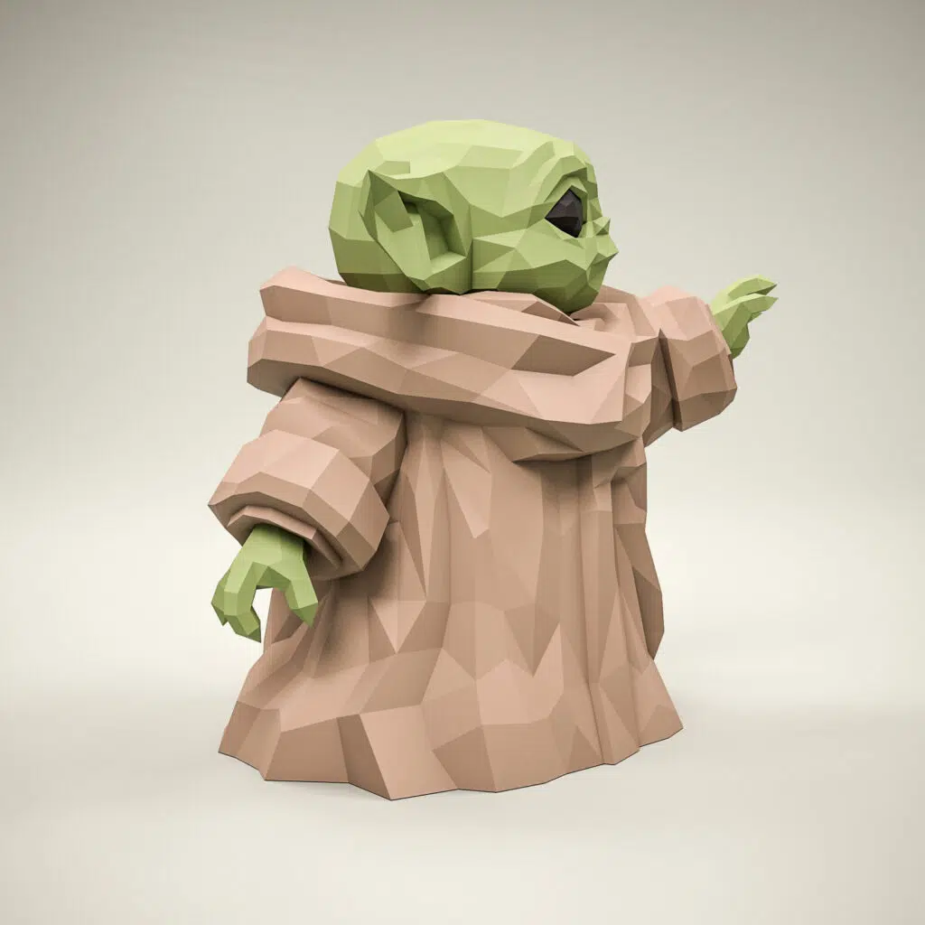 Papercraft de bébé Yoda star wars en origami