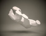 Papercraft di orso polare in origami 3D