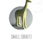 Papercraft de jirafa africana en origami 3D