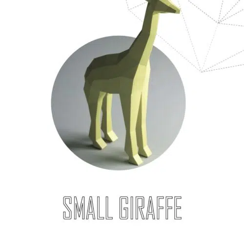 Papercraft de girafe africaine en origami 3D