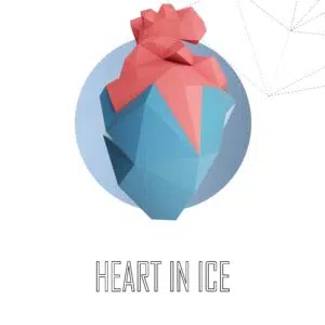 Papercraft cœur en glace origami 3D