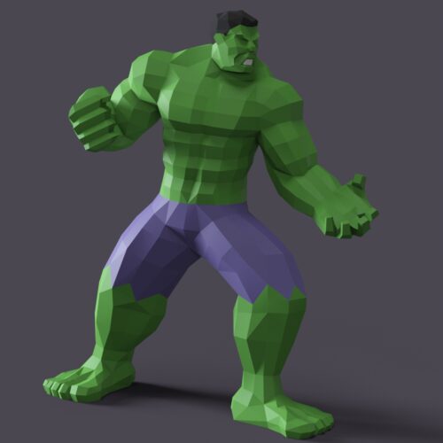 Papercraft de Hulk en origami 3D