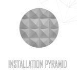 Papercraft de instalación pirámide en origami 3D