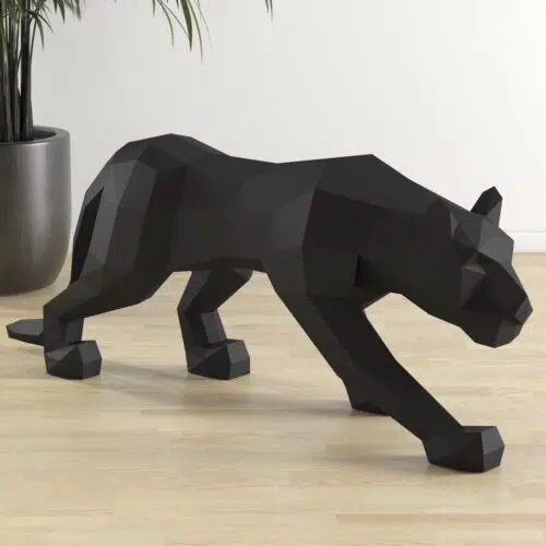 Papercraft de panthère en origami 3D