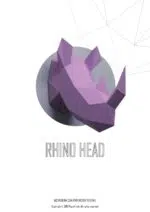 Papercraft tête de rhinocéros en origami 3D