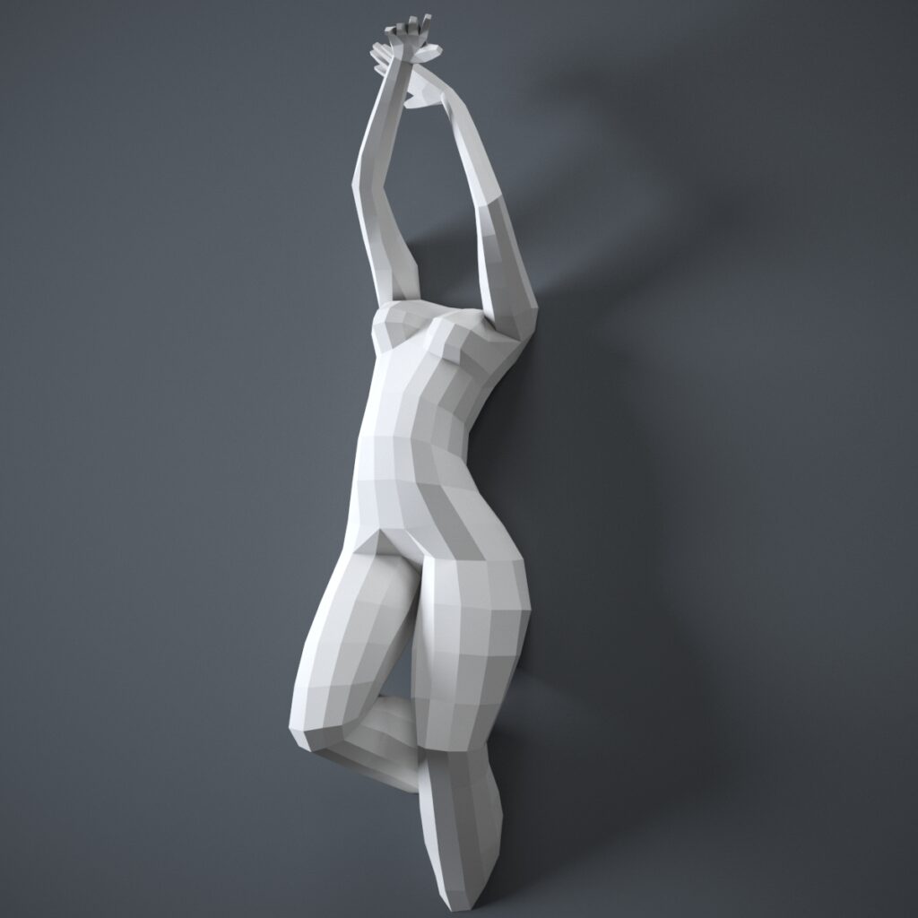 3D Origami Female Body Papercraft 3D Origami Female Body Papercraft