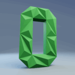 Chiffre 0 en papercraft 3D – patron PDF à imprimer pour déco d’anniversaire et projets créatifs