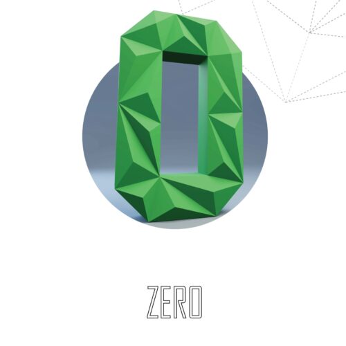 Chiffre 0 en papercraft 3D – patron PDF à imprimer pour déco d’anniversaire et projets créatifs