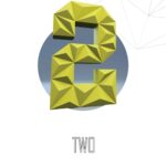 Papercraft Zahl 2 für Geburtstag origami