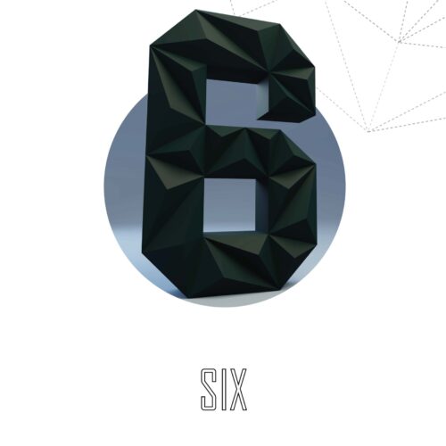 Chiffre 6 en papercraft 3D – modèle PDF à imprimer pour anniversaire et décoration