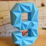 Chiffre 9 en papercraft 3D – modèle PDF à imprimer pour anniversaire et déco