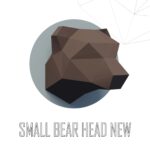 Petit trophée tête d’ours V2 en papercraft 3D – modèle enfant