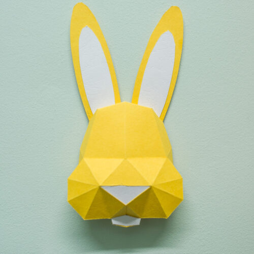 Bébé lapin en papercraft 3D – modèle PDF à imprimer pour enfants