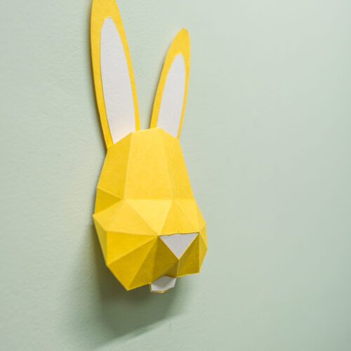 Bébé lapin en papercraft 3D – modèle PDF à imprimer pour enfants