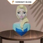 Elsa de la Reine des Neiges en papercraft 3D