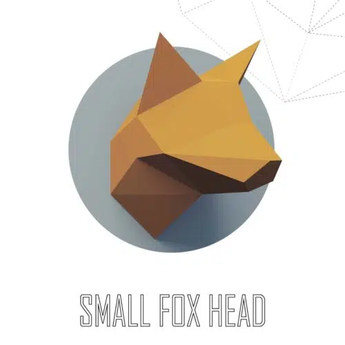 Petit trophée tête de renard en papercraft 3D pour enfants