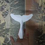 Petit trophée queue de dauphin en papercraft 3D – modèle pour enfant