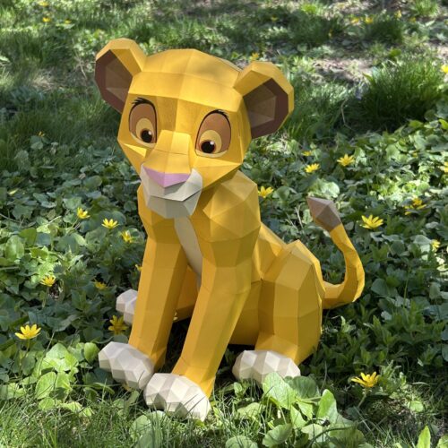 Papercraft de Simba du Roi Lion en origami 3D
