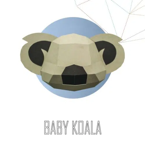 Petit koala en papercraft 3D – modèle PDF à imprimer pour enfants